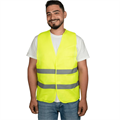 Жилет сигнальный светоотражающий С НАНЕСЕНИЕМ ЛОГОТИПА, 2СОП, плотность 60 гр./кв.м., цвет - лимонный (Китай) 10056